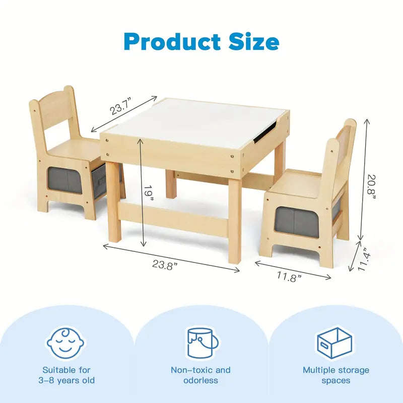 3-in-1 Table and Chair Set